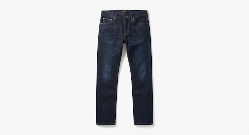 Dark wash straight leg jeans