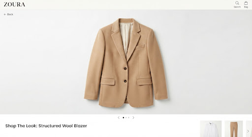 Beige structured wool blazer