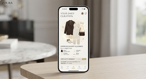 Daily outfit recommendation on a phone screen